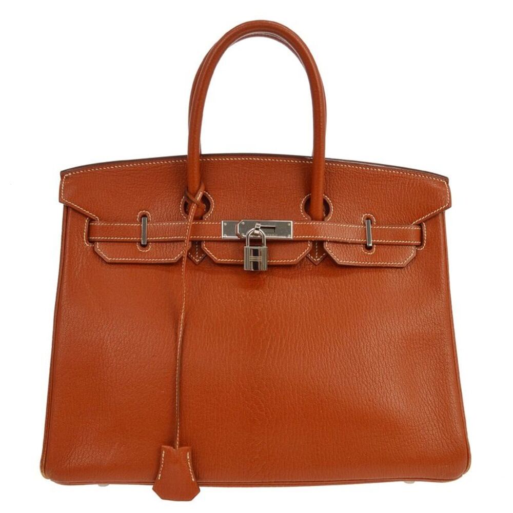 Hermes Birkin Brown Chevre De Coromandel With Gold Hardware Brown Leather